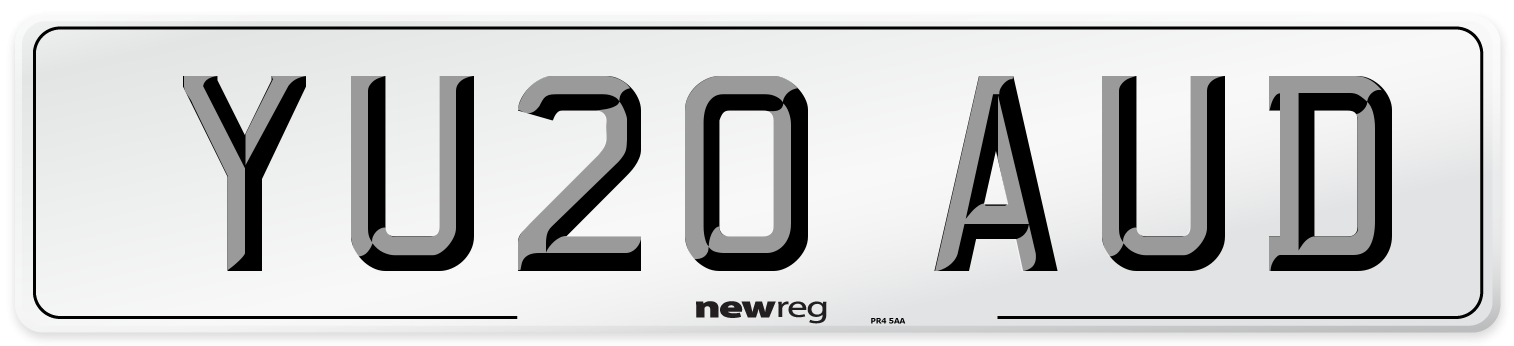 YU20 AUD Number Plate from New Reg